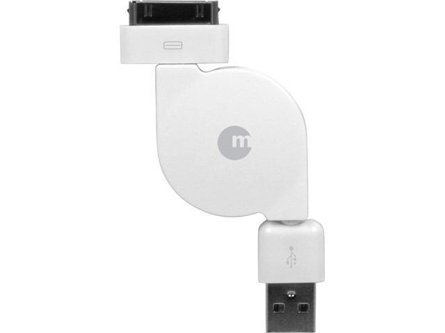 Macally 1.5 ft. Retractable USB to 30 pin Cable for iPhone & iPad Model RESYNCCABLE