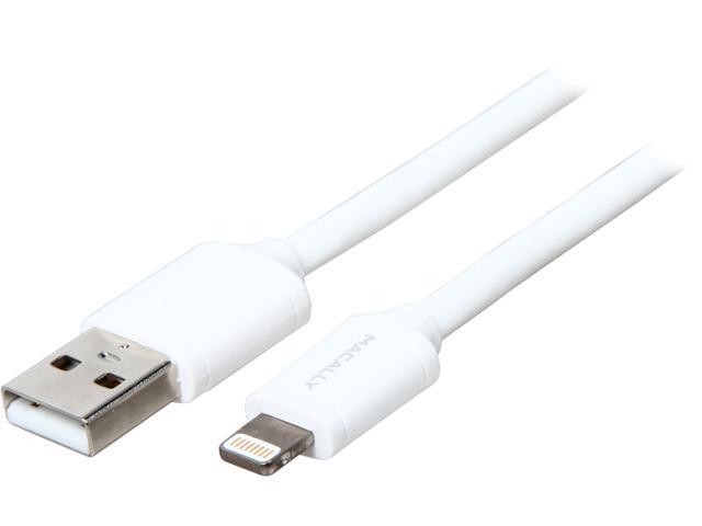 Macally MiSyncableL10W extra long 10 ft White apple 8-pin lightning to usb cable for iphone 5, ipad4, ipad mini, ipod touch 5th gen, ipod nano 7th gen-charge and sync cable