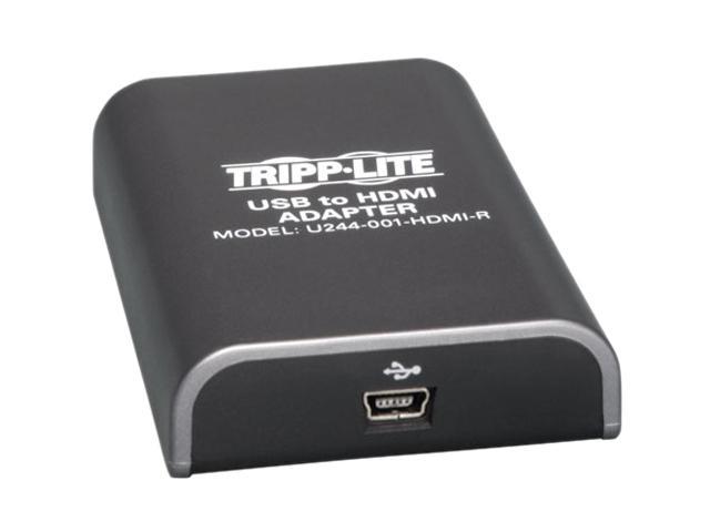 Tripp Lite USB 2.0 to HDMI Dual/Multi-Monitor External Video Graphics Card Adapter, 128 MB SDRAM, 1080p @ 60hz (U244-001-HDMI-R)