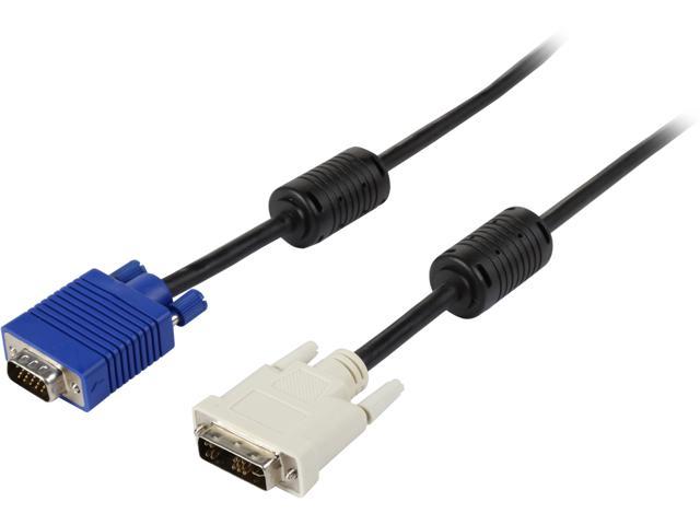 Tripp Lite P556-010 Black Connector A: DVI-A Connector B: HD15 (MALE) DVI to VGA Cable (DVI Male to HD15 Male)