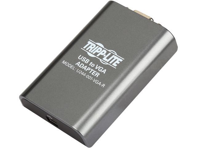 Tripp Lite USB 2.0 to VGA Dual/Multi-Monitor External Video Graphics Card Adapter, 128 MB SDRAM, 1080p @ 60hz (U244-001-VGA-R)