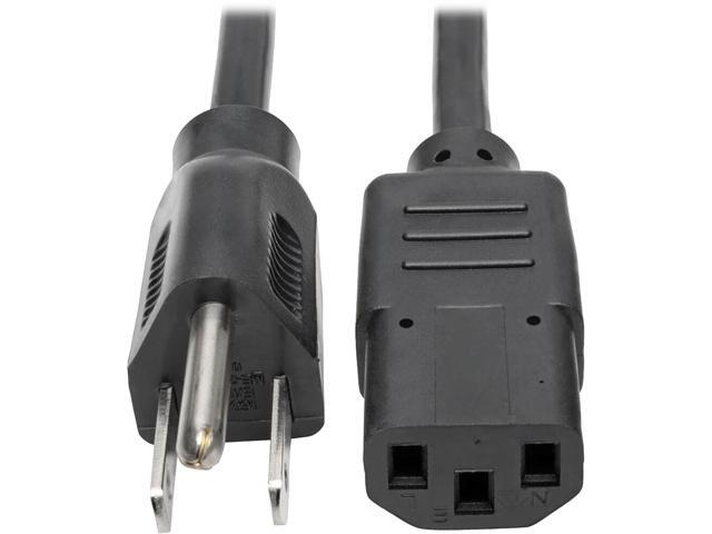 1ft 6ft 15ft Power Cord Cable PC Power Connector NEMA 5-15P to IEC320 C13 18AWG