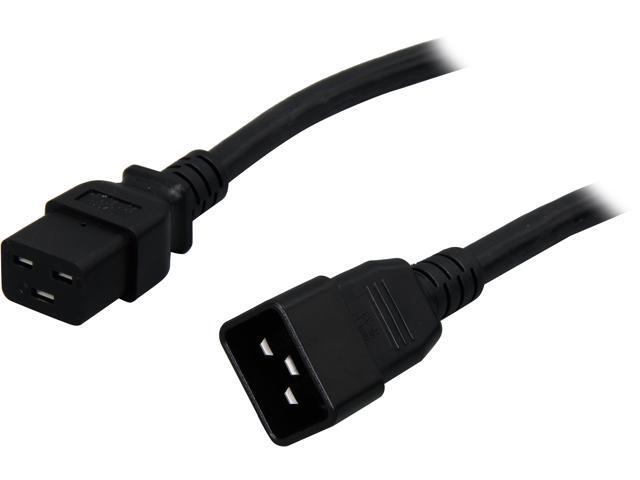 10FT Heavy Duty Power Cord Cable IEC 60320 C20 Male to C13 Female 12AWG 15A SJTW