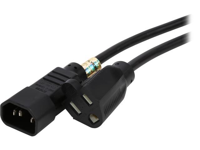 Tripp Lite Model P002-002-10A 2 ft. Black 18AWG SJT, 10A, 125V IEC-320 ...