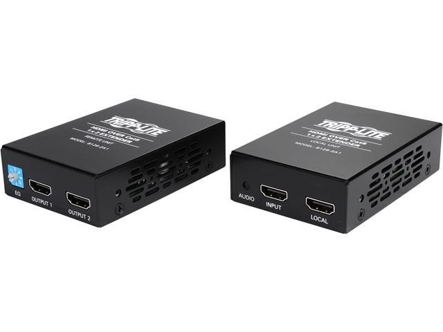 Tripp Lite 1 x 2 HDMI over Cat5/Cat6 Extender Kit, Transmitter and Receiver, 1080p @ 60 Hz, Up to 200-ft. (B126-2A1)