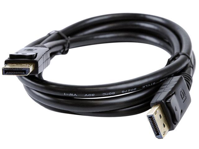 ViewSonic CB-00010555 6.0' (1.8 m) Black Connector on First End: DisplayPort Digital Audio/Video DisplayPort Audio/Video Cable Male to Male