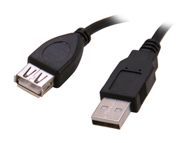 BYTECC USB2-6MF-K Black Type A Male to Type A Female USB 2.0 Extension Cable