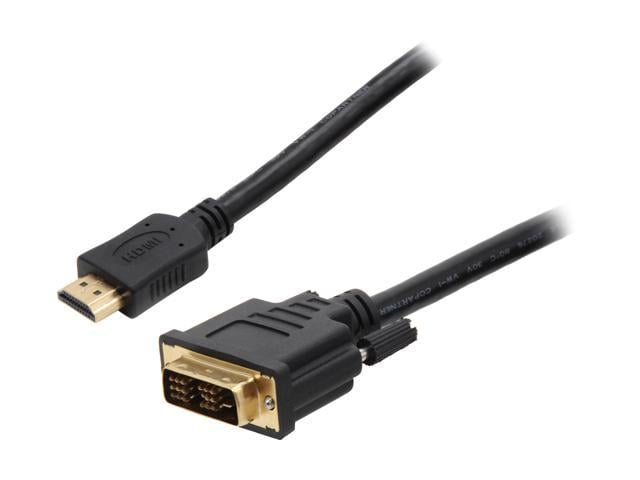 BYTECC HMD-15 15 ft. Black HDMI Male to DVI-D Male HDMI High Speed Male to DVI-D Male Single Link Cable Male to Male