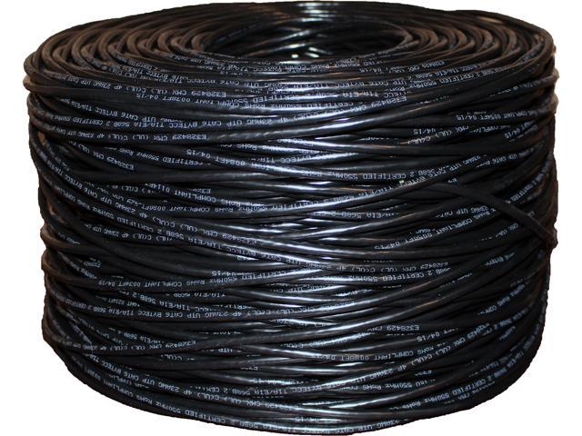 BYTECC C6E-1000K 1000 ft. Cat 6 Black Bulk Cable