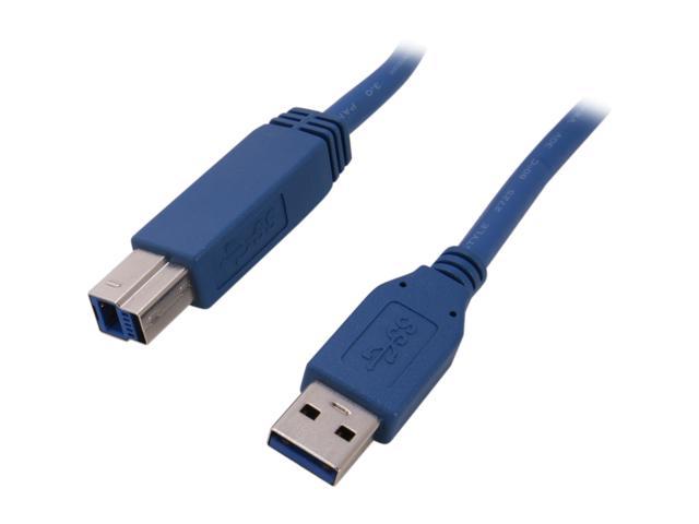 BYTECC USB3-10AB-B Blue USB 3.0 Cable - A Male to Type B Male