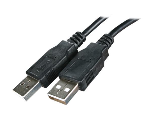 BYTECC USB2-3AA-K Black USB 2.0 Cable Type A Male to Type A Male Black Color