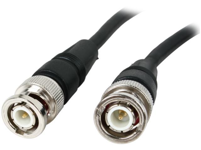 BYTECC RG58-15K 15 ft. RG/58 AU Cable, Male to Male, Black Male to Male