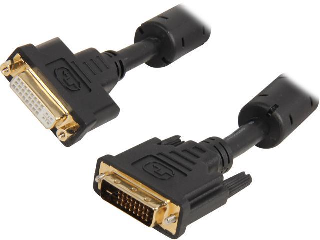 BYTECC DVID-6MF Black DVI to DVI Male to Female Dual Link DVI-D M/F Extension Cable