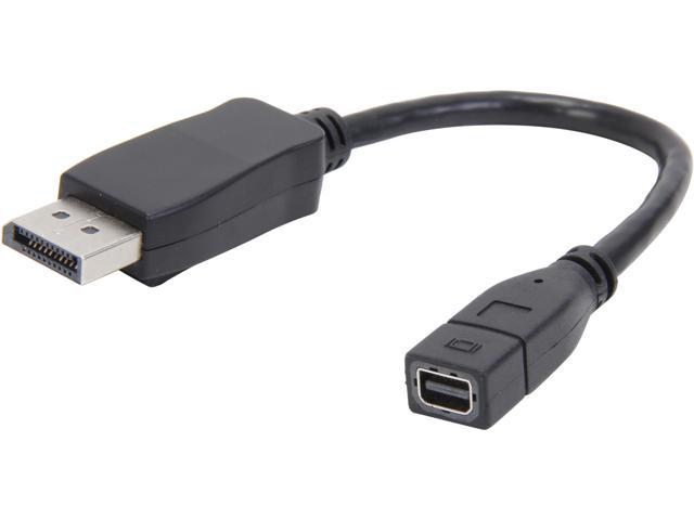 BYTECC DP-MDP005MF 8" Black DisplayPort Cable Male to Female