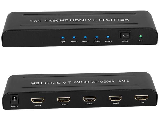 BYTECC HM2-SP104K Ultra Slim 1x4 HDMI 2.0 / HDCP 2.2 4K 60Hz HDMI Splitter