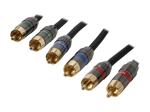 High Def Component Video Spider S-COMV-0003 3 ft. S-Series High Definition Component Video Cable ...