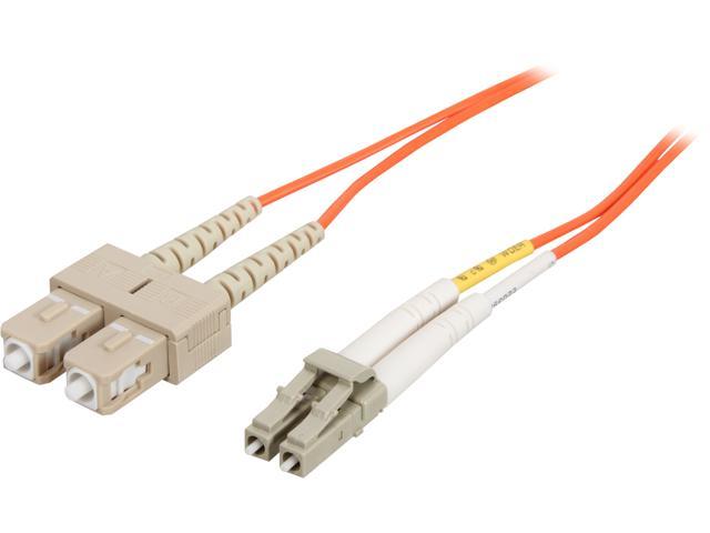 C2G 33159 OM1 Fiber Optic Cable - LC-SC 62.5/125 Duplex Multimode PVC Fiber Cable, Orange (32.8 Feet, 10 Meters)