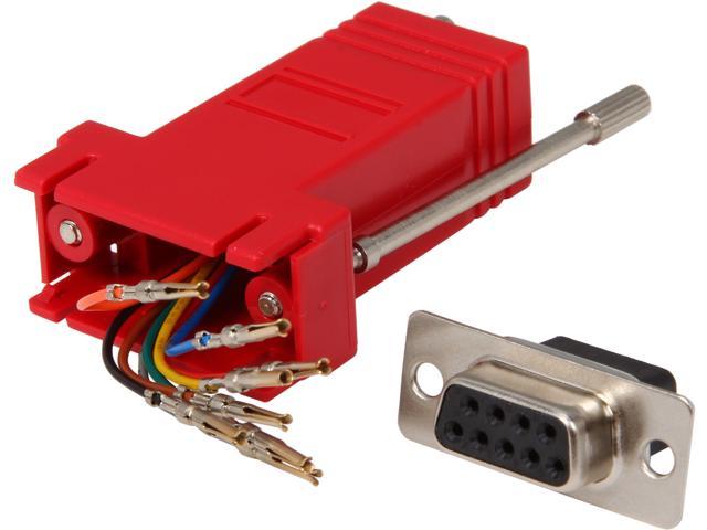 C2g 02944 Rj45 To Db9 Female Serial Rs232 Modular Adapter Red