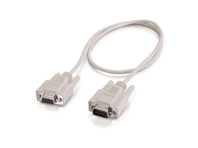 Beige 35 Feet, 10.66 Meters C2G 02661 DB25 M/F Serial RS232 Extension Cable 