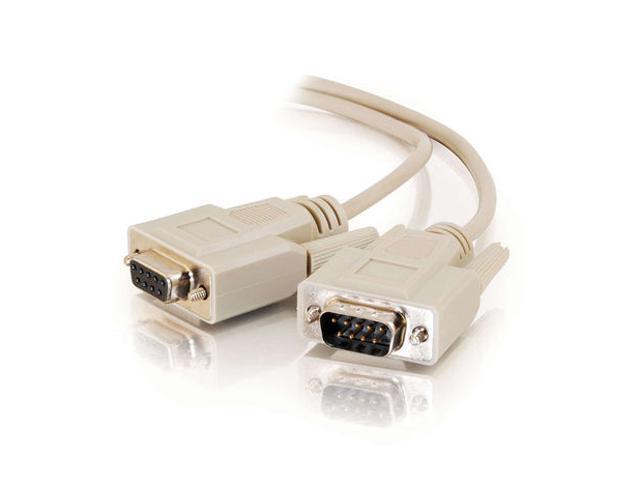 C2g 17612 Db9 M F Serial Rs232 Extension Cable, Beige (100 Feet, 30.48 