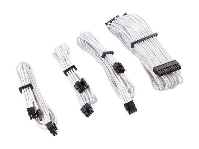 omfatte orm abstraktion Corsair Premium Individually Sleeved PSU Cables Starter Kit, White -  Newegg.com