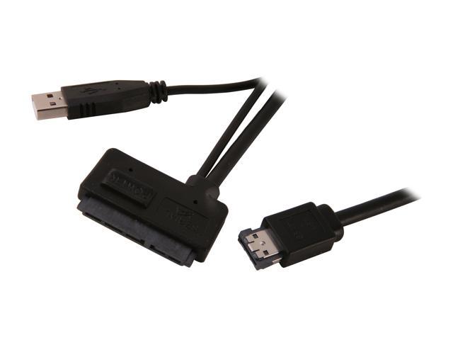 Evercool EC-ST001 eSATA: 1.31 ft. / USB power cable: 2.62 ft.  eSATA Cable For SATA HDD and SSD Male to Male