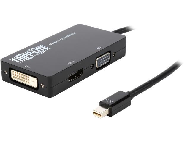 Tripp Lite Keyspan Mini Displayport to VGA/DVI/HDMI All-in-One Cable Adapter, Converter for MDP, 6-in. (P137-06N-HDV)