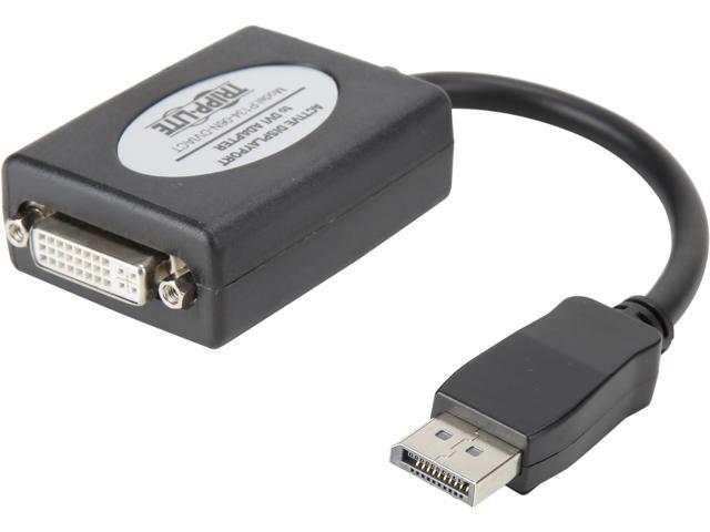 Tripp Lite DisplayPort to DVI Active Cable Adapter, DP 1.2, Converter for DP to DVI (M/F), 1920 x 1200/1080p, 6 in. (P134-06N-DVIACT)