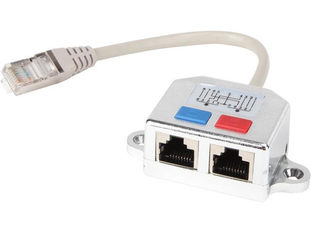 Y Splitter Adapter RJ45 1 to 3 Port Network Cable for CAT5//6 LAN Ethernet Socket