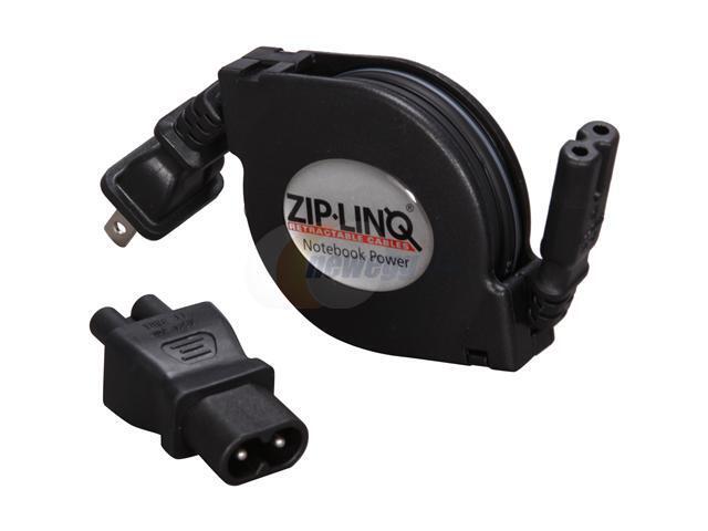 ZIP-LINQ Model ZIP-PWR-NB Retractable Universal Notebook Power Cord