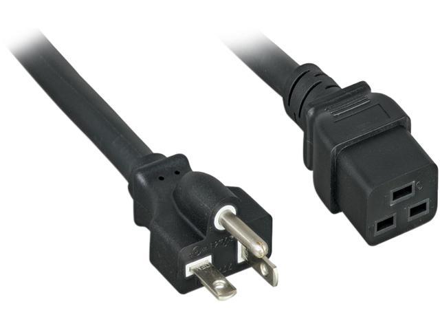 Nippon Labs 12 AWG AC Power Cord NEMA 5-20P To C19, SJT, 20A/250V, NEMA ...