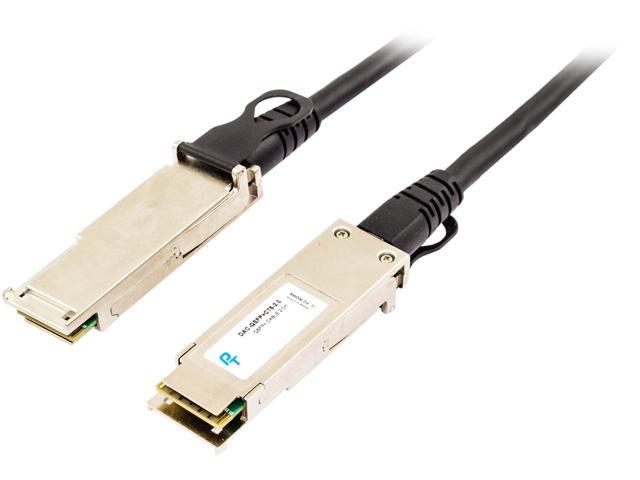 Pactech DAC-QSFP+C75-2.0 6.56 ft. Cat Twinaxial Black 40G QSFP Passive Twinax Direct Attach Copper DAC Cable