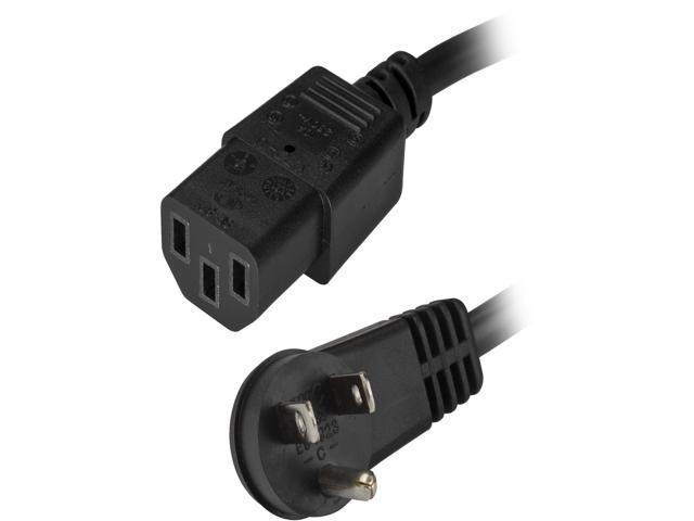 StarTech.com PXTR1013 3 ft Power Cord - Right-Angle NEMA 5-15P to C13 - Computer Power Cord - C13 Power Cord - Right Angle Power Cord