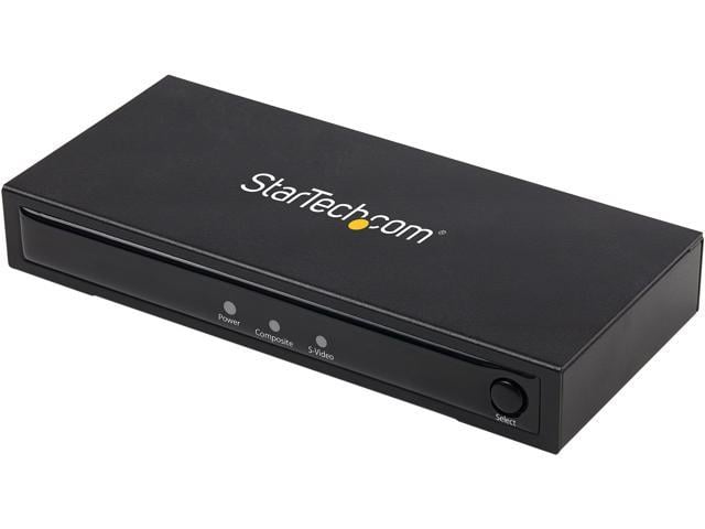 StarTech.com VID2HDCON2 S-Video or Composite to HDMI Converter with Audio - 720p - NTSC & PAL - Analog to HDMI Upscaler - Mac & Windows (VID2HDCON2)
