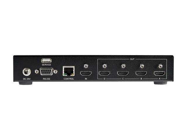 StarTech.com ST124HDVW 2x2 Video Wall Controller - 4K 60Hz Display - HDMI  2.0 - 1 In 4 Out Video Wall Splitter - RS-232 Serial Control (ST124HDVW)