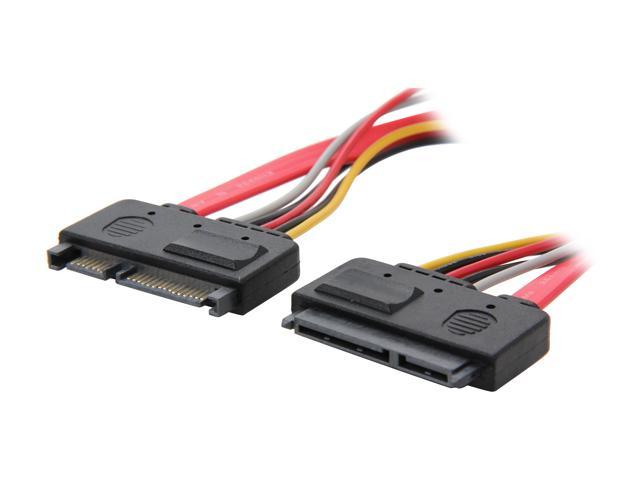 Best SATA Extension Cable SATA  Male to Male Data SATA Power Adapter Cable Red 