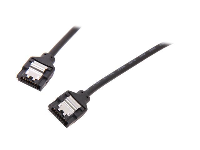 StarTech.com LSATARND18 1.5 ft. Latching Round SATA Cable Male to Male