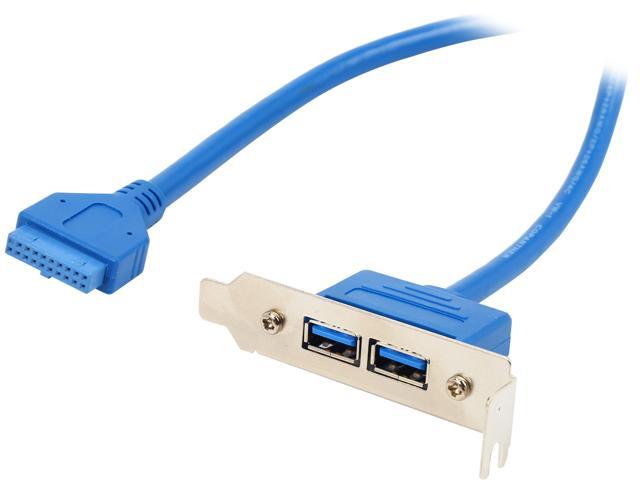 StarTech.com USB3SPLATELP 2 Port USB 3.0 A Female Low Profile Slot Plate Adapter