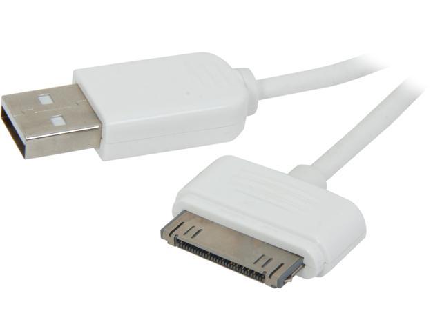 StarTech.com USB2ADC1M White Apple Dock Connector to USB Cable for iPod / iPhone / iPad