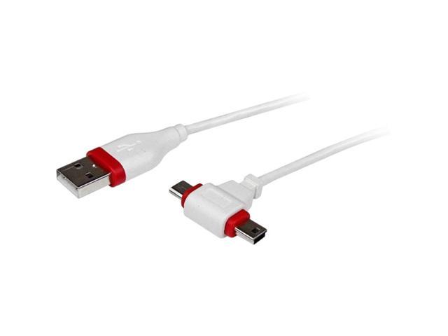 StarTech.com 1m White USB to Micro USB and Mini USB Combo Cable