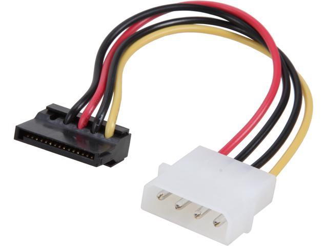 StarTech.com SATAPOWADPL 6 in. 4 Pin Molex to Left Angle SATA Power Cable Adapter
