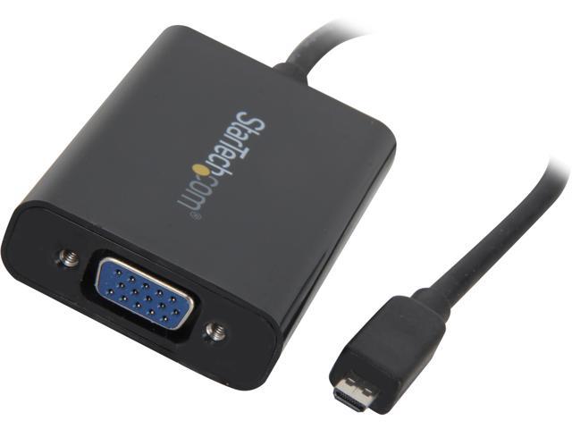 StarTech.com MCHD2VGAA2 Micro HDMI to VGA Adapter Converter with Audio for Smartphones / Ultrabooks / Tablets - 1920x1200