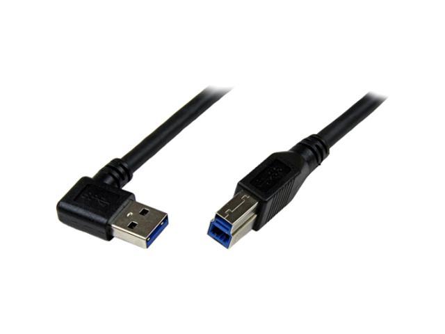 StarTech.com 2m Black SuperSpeed USB 3.0 Cable - Right Angle A to B - M/M