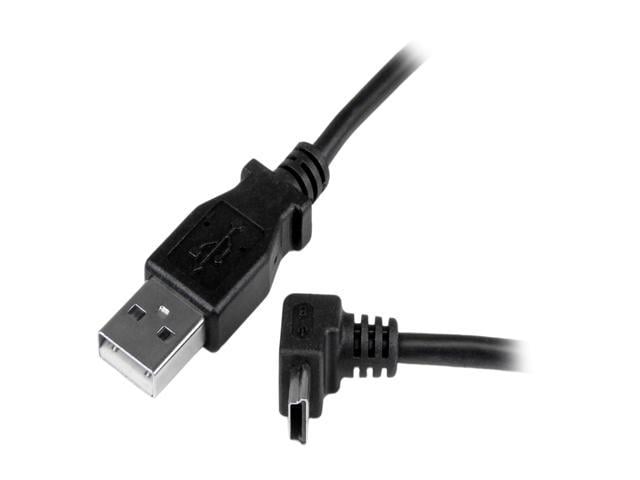 StarTech USBAMB1MU 1m Mini USB Cable Cord - A To Up Angle Mini B ...