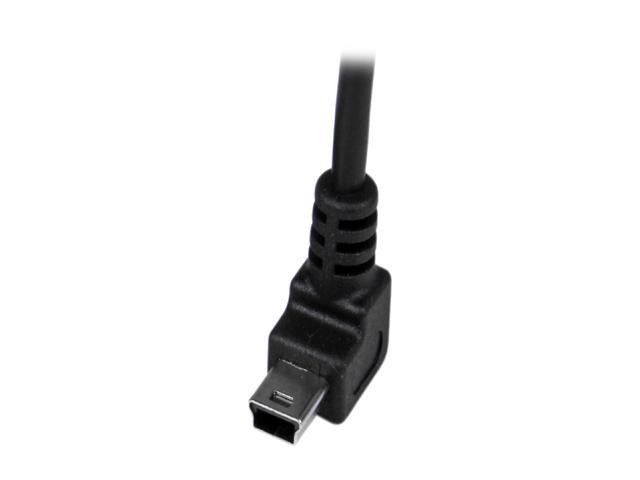 Startech Usbamb1mu 1m Mini Usb Cable Cord A To Up Angle Mini B Black 0248