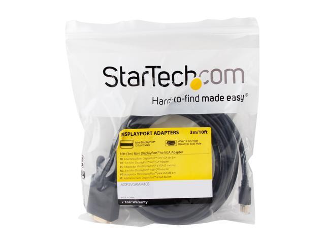 StarTech.com Model MDP2VGAMM10B Mini DisplayPort To VGA Adapter ...