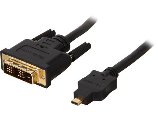 StarTech.com HDDDVIMM1M Black Micro HDMI (19 Male to DVI-D (19 pin) Male to Male Cables -