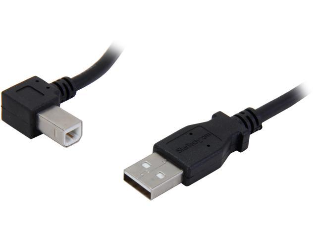 StarTech.com USBAB2ML Black USB 2.0 A to Left Angle B Cable - M/M