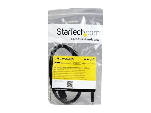 StarTech.com 3 ft Mobile Charge Sync USB to Slim Micro USB Cable for ...