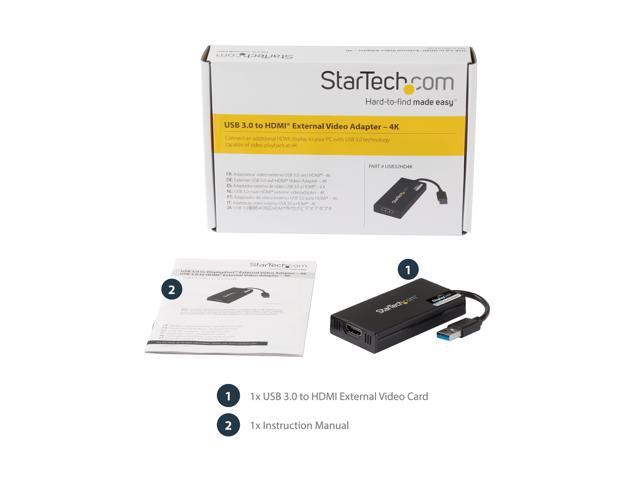 StarTech.com USB32HD4K USB 3.0 to HDMI Display Adapter 4K Ultra HD ...